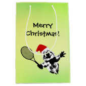 Christmas Tennis Quokka Geschenktasche Mittlere Geschenktüte (Vorderseite)