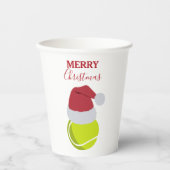 Christmas Tennis Sports Ball Holiday Pappbecher (Vorderseite)