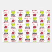 Christmas Tennis Sports Ball Individuelle Name Geschenkpapier Set (Vorderseite 2)