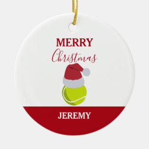 Christmas Tennis Sports Ball Individuelle Name Keramik Ornament
