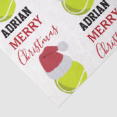 Christmas Tennis Sports Ball Individuelle Name Seidenpapier (Ausschnitt)