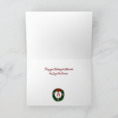 Christmas Terrier with Wreath Feiertagskarte (Innenseite)