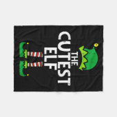 Christmas The Cutest Elf Xmas Family Matching Boys Fleecedecke (Vorderseite (Horizontal))