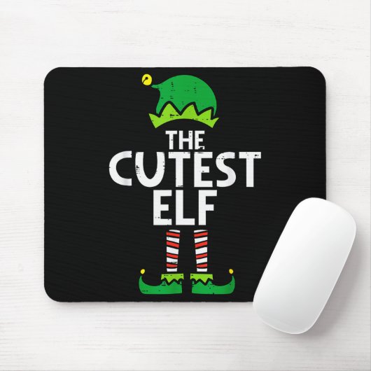 Christmas The Cutest Elf Xmas Family Matching Boys Mousepad (Mit Mouse)