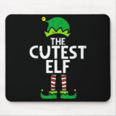 Christmas The Cutest Elf Xmas Family Matching Boys Mousepad (Vorne)