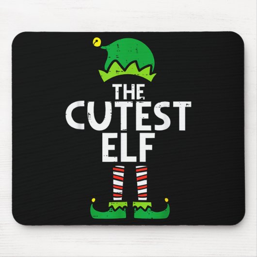 Christmas The Cutest Elf Xmas Family Matching Boys Mousepad (Vorne)
