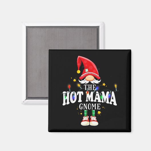 Christmas The Hot Mama Gnome X-mas Matching Pjs Magnet (Vorderseite/Rückseite)