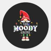Christmas The Moody Gnome X-mas Matching Pjs Runder Aufkleber (Vorderseite)