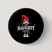 Christmas The Naughty Gnome X-mas Matching Pjs Button (Vorderseite)