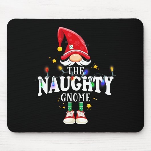 Christmas The Naughty Gnome X-mas Matching Pjs  Mousepad (Vorne)