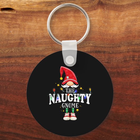 Christmas The Naughty Gnome X-mas Matching Pjs Schlüsselanhänger (Vorderseite)