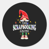 Christmas The Scrapbooking Gnome X-mas Matching Pj Runder Aufkleber (Vorderseite)