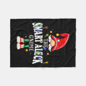Christmas The Smart Aleck Gnome X-mas Matching Pjs Fleecedecke (Vorderseite (Horizontal))