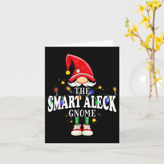 Christmas The Smart Aleck Gnome X-mas Matching Pjs Karte (Gelbe Blume)