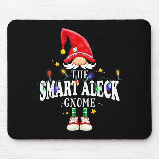 Christmas The Smart Aleck Gnome X-mas Matching Pjs Mousepad (Vorne)
