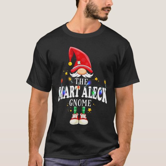 Christmas The Smart Aleck Gnome X-mas Matching Pjs T-Shirt (Vorderseite)