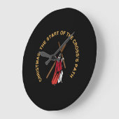 Christmas: The Start of the Cross's Path Große Wanduhr (Winkel)