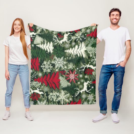 CHRISTMAS THEMA-FLEECE FLEECEDECKE (Beispiel)