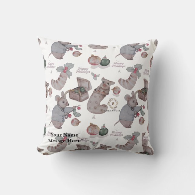 Christmas Theme baby fleece blanket Kissen (Vorderseite)