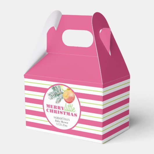 Christmas Theme Baby Shower Favor Boxes Geschenkschachtel (Vorderseite)