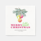 Christmas Theme Baby Shower Napkins Serviette (Vorderseite)