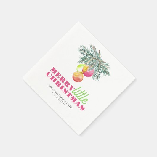 Christmas Theme Baby Shower Napkins Serviette (Ecke)
