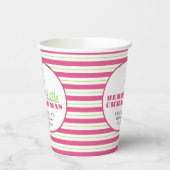 Christmas Theme Baby Shower Paper Cups Pink Green Pappbecher (Links)