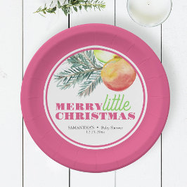 Christmas Theme Baby Shower Paper Plates Pappteller