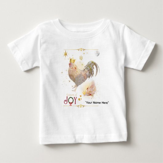 Christmas Theme Boganhues print Baby T-shirt (Vorderseite)