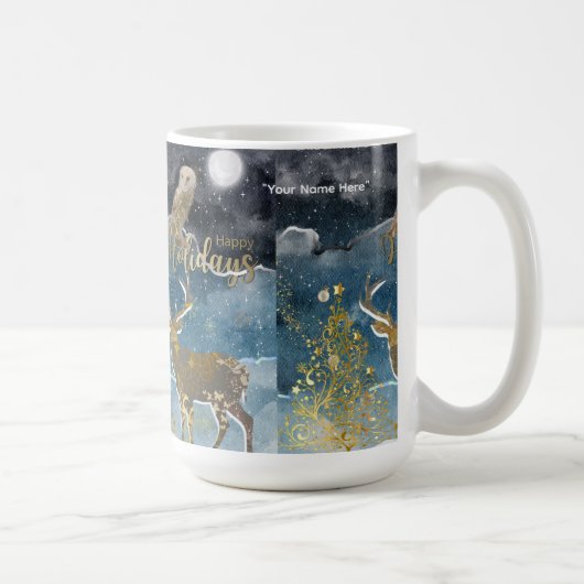 Christmas Theme Boganhues Print Kaffeetasse (Rechts)