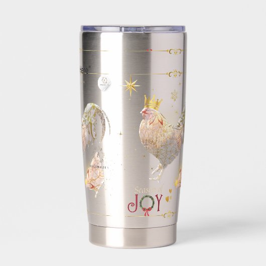 Christmas Theme Boganhues print Thermobecher (Rückseite)