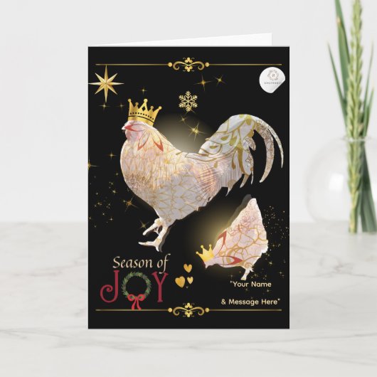 Christmas Theme Luxury Print Boganhues Card Karte (Vorderseite)