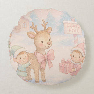 Christmas Theme pillowcases - Children's Rooms Rundes Kissen