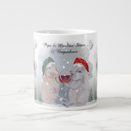 Christmas Theme Pipa & Marlow print Jumbo-Tasse (Vorderseite)
