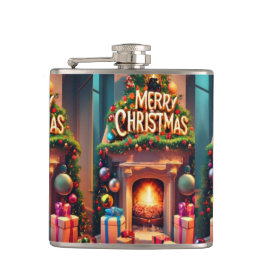 Christmas Themed Hip Flask – Merry Christmas Firep Flachmann