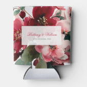  Christmas Themed Red Floral Wedding  Dosenkühler (Vorderseite)