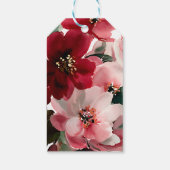  Christmas Themed Red Floral Wedding  Geschenkanhänger (Rückseite)