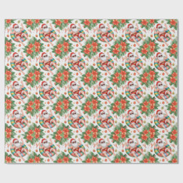 Christmas themed Santa Pool Party Geschenkpapier