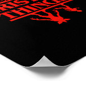 Christmas Things Red Lettering Bike Squad Holiday Poster (Ecke)