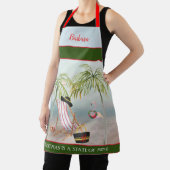 Christmas Think Beach Palm Trees Flamingo Schürze (InSitu)