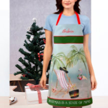 Christmas Think Beach Palm Trees Flamingo