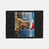 Christmas Thinking Monkey Meme Brainrot Xmas Gift  Fleecedecke (Vorderseite (Horizontal))