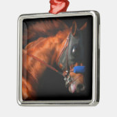 Christmas Thoroughbred Racehorse Ornament Aus Metall (Links)