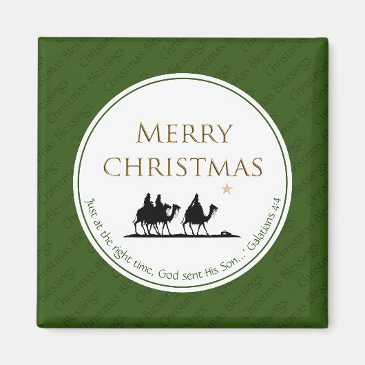 CHRISTMAS Three Wise Men Festive Scripting Magnet (Vorne)
