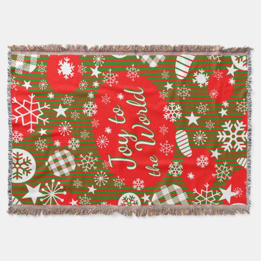Christmas Throw Blanket – Joy to the World  Decke (Vorderseite)
