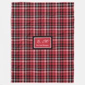 Christmas Throw Blanket Red Black Tartan Style Fleecedecke (Vorderseite)