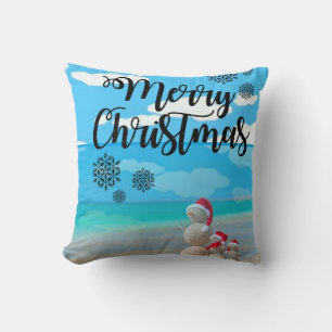 Christmas Throw Pillow Snowman Kissen