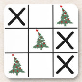 Christmas Tic Tac Toe Getränkeuntersetzer (Vorderseite)