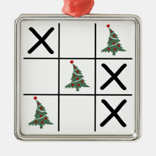 Christmas Tic Tac Toe Ornament Aus Metall