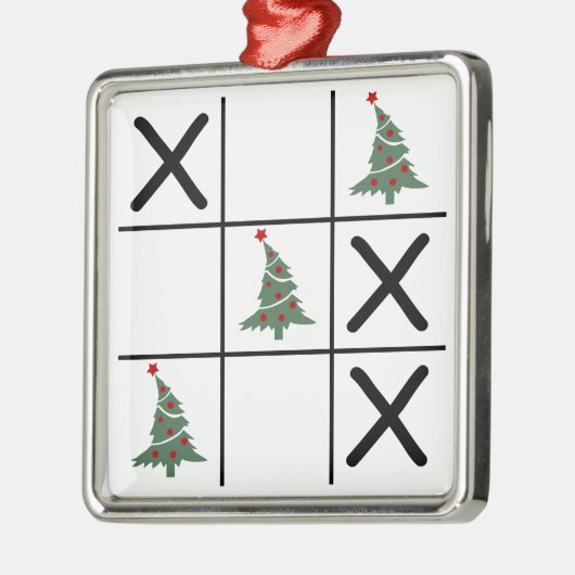 Christmas Tic Tac Toe Ornament Aus Metall (Links)